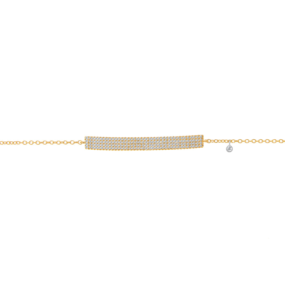 delicate diamond bar bracelet