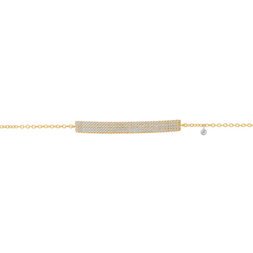 delicate diamond bar bracelet