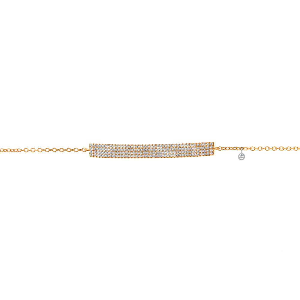 delicate diamond bar bracelet