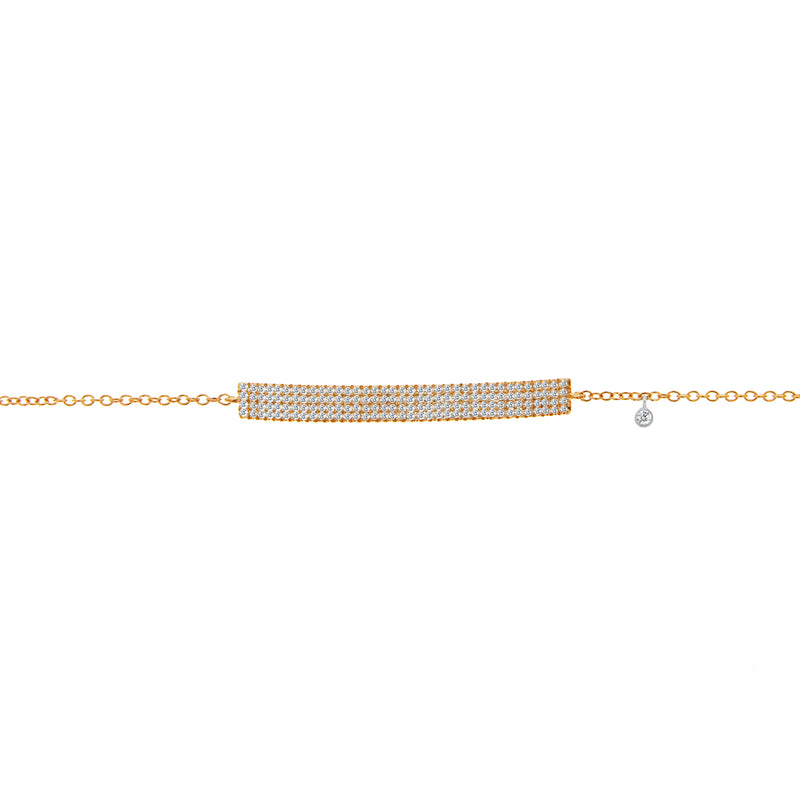 delicate diamond bar bracelet