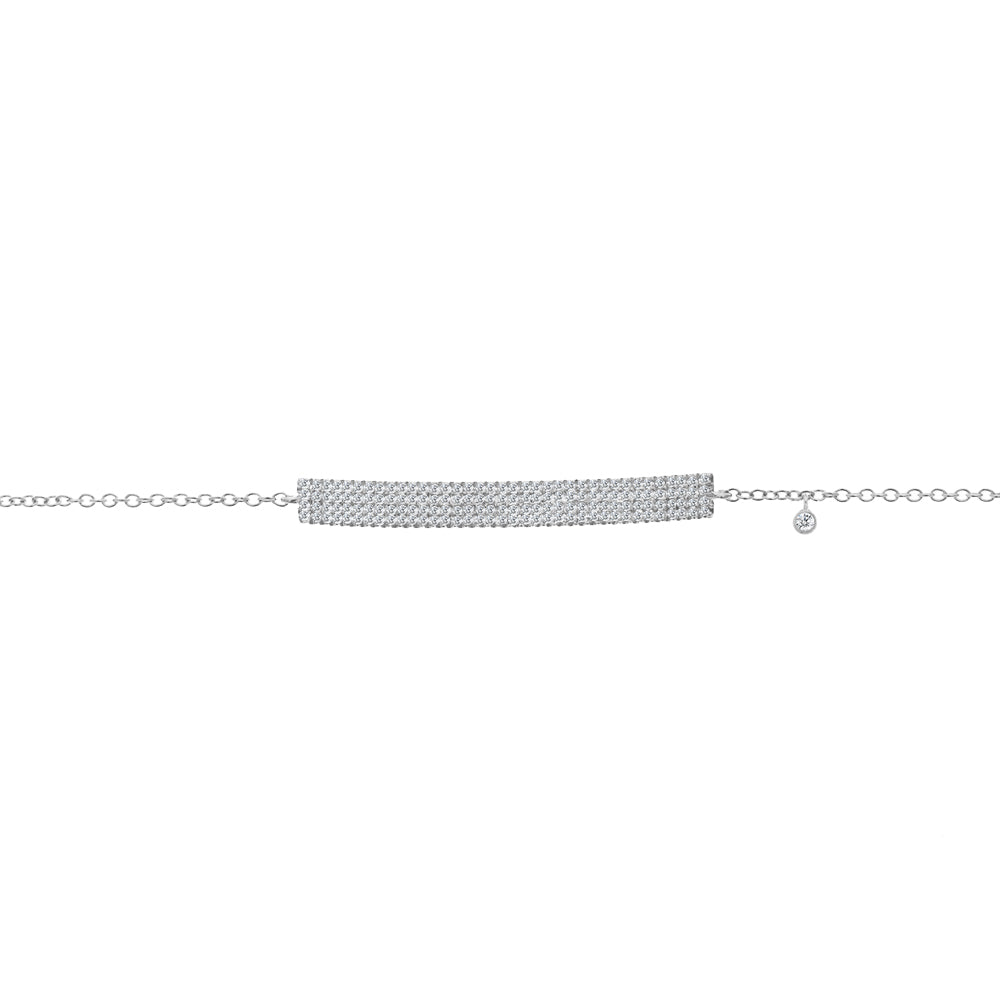 delicate diamond bar bracelet