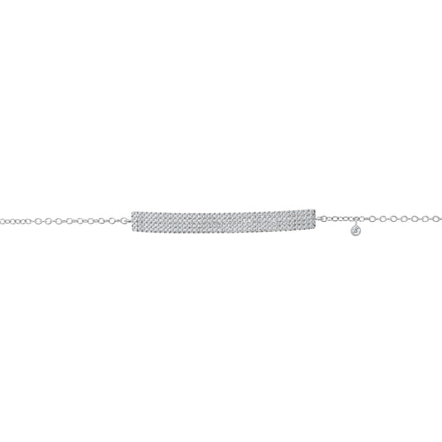 delicate diamond bar bracelet