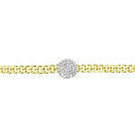 Diamond Disk Chain Bracelet