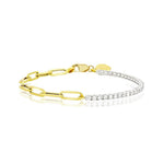 Half and Half Diamond Bracelet
