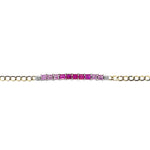 Ombre Pink Sapphire Cuban Bracelet - ONLINE EXCLUSIVE