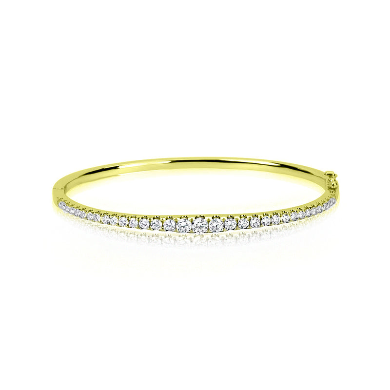 The Drop 6 | Yellow Gold 1.6 Carat Graduated Diamond Bangle Bracelet ONLINE EXCLUSIVE