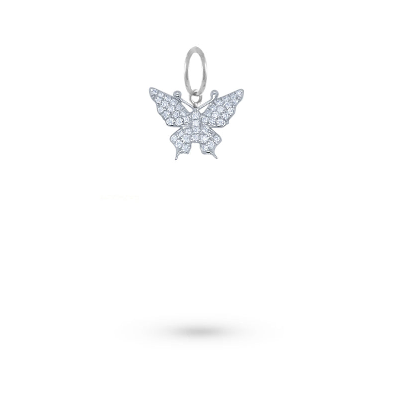 White Gold Butterfly Charm