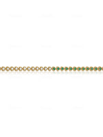 Half and Half Emerald and Diamond Hearts Bracelet