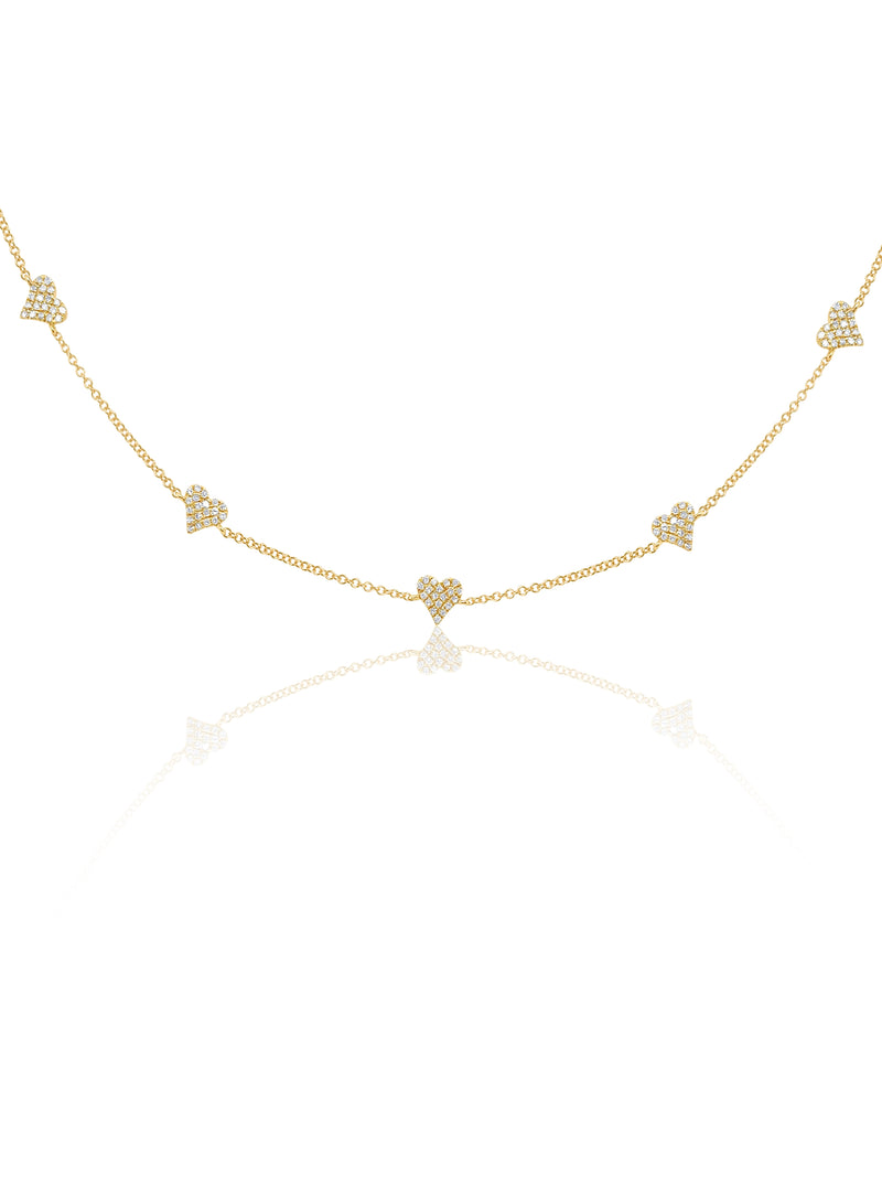 Yellow Gold and Diamond Hearts Bracelet- ONLINE EXCLUSIVE
