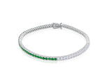 Half And Half Emerald Tennis Bracelet