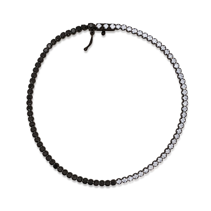 White Gold and Black Diamond Tennis Bracelet *ONLINE EXCLUSIVE*