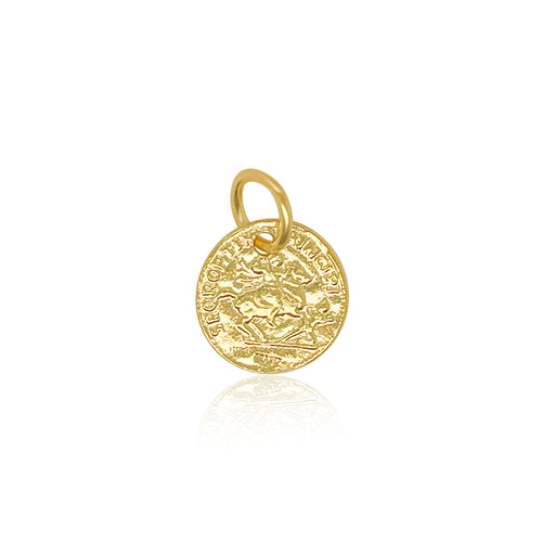 Yellow Gold Ancient Rome Coin Charm-10 mm