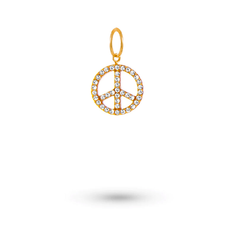 Diamond Peace Sign Charm