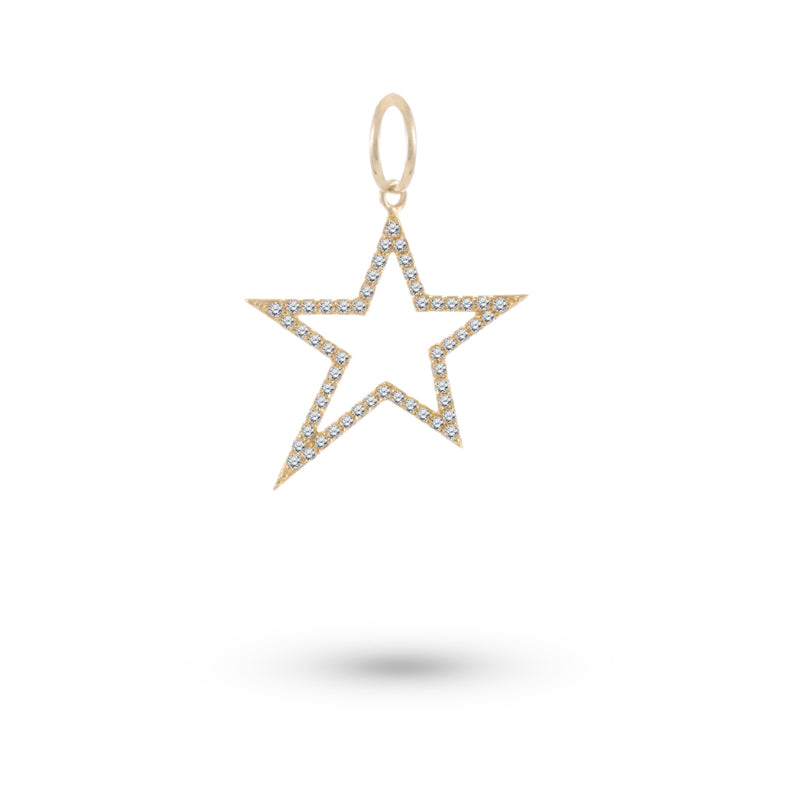 Chunky Yellow Gold Star Charm