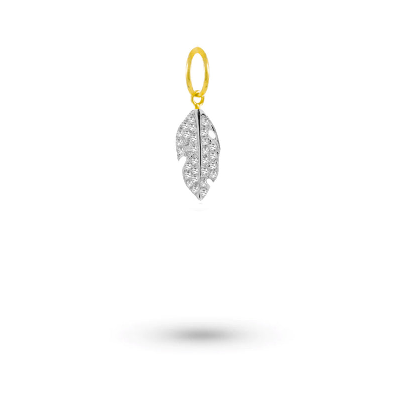 Diamond Feather Charm