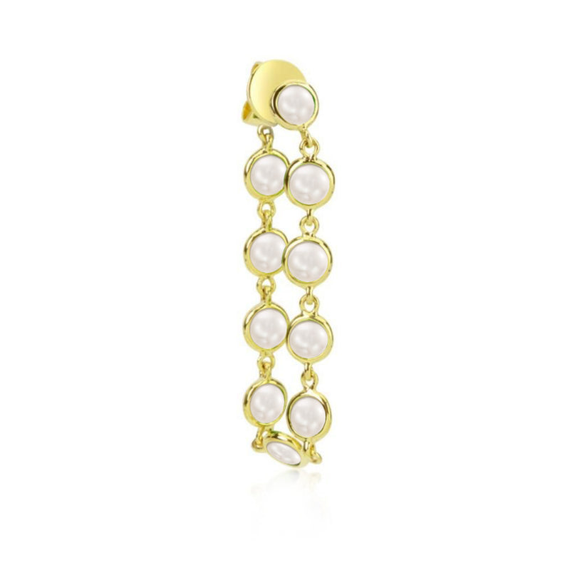 Sisterly Style Pearl Chain Earring 