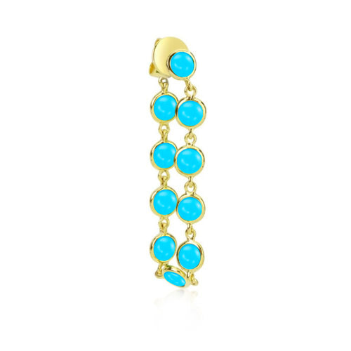 Sisterly Style Turquoise Chain Earring