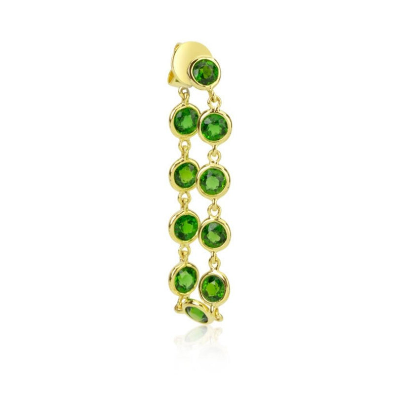 Sisterly Style Green Chrome Chain Earring | Online Exclusive