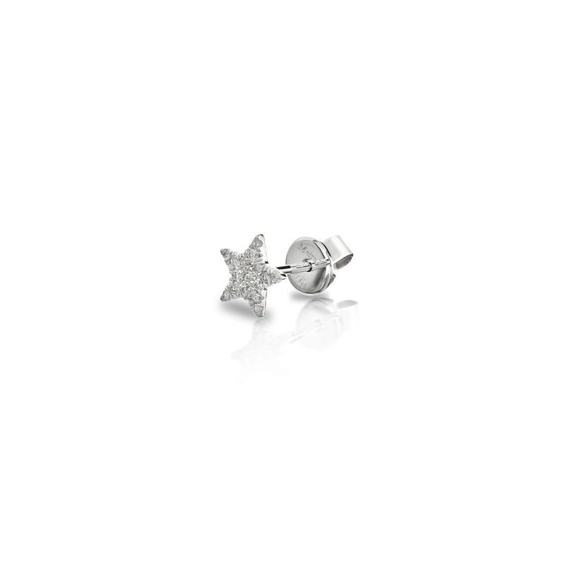 White Gold Pave Diamond Star (single)