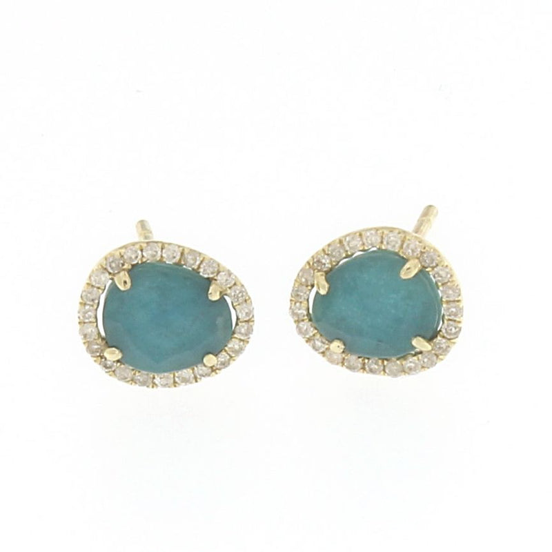 Gold Turquoise Studs