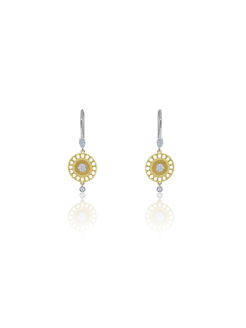 Yellow Gold Antique Style Earrings