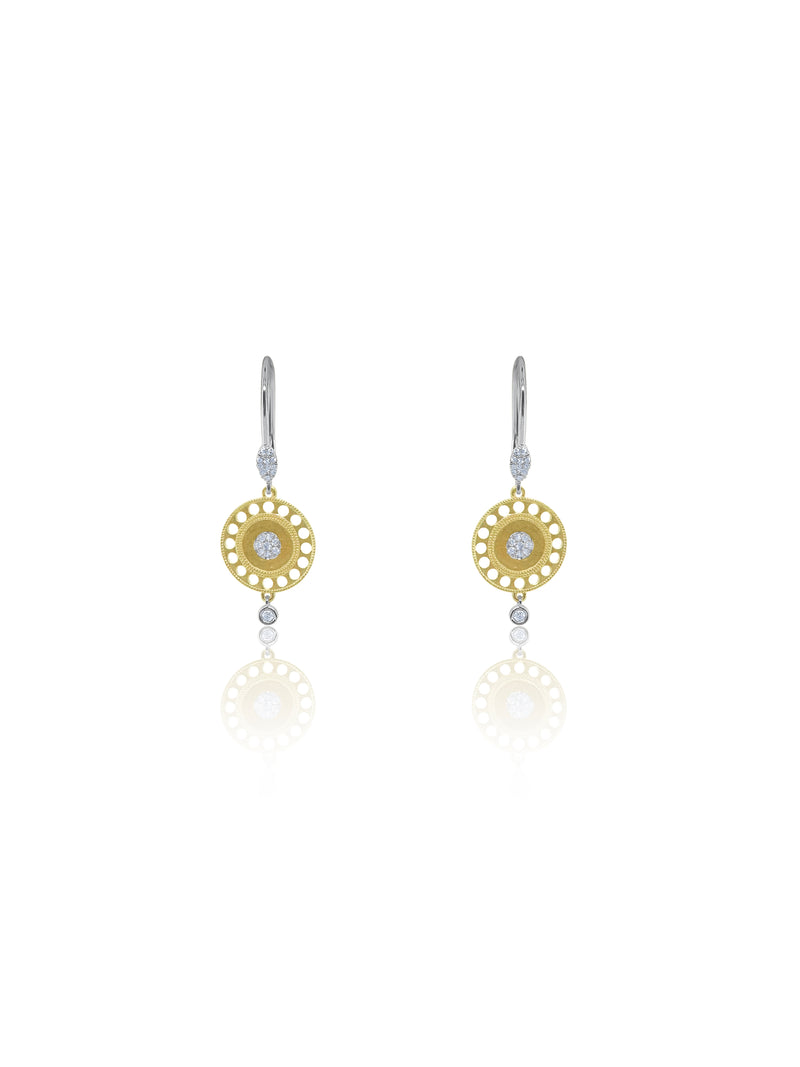 Yellow Gold Antique Style Earrings
