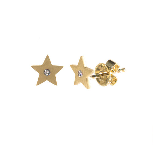 gold star stud earrings