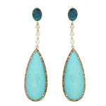 Turquoise and Opal Earring 