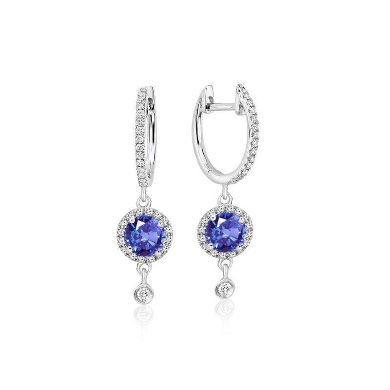 Blue Sapphire Drop Earrings