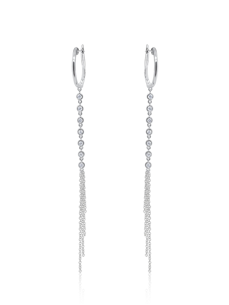 White Gold Hanging Diamond Earrings