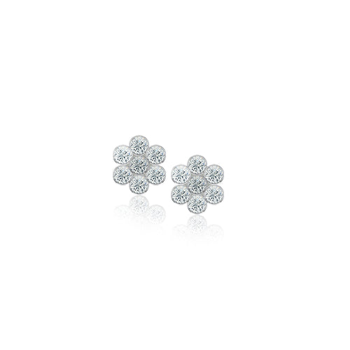 Diamond Flower Studs