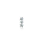 white gold bezel stick studs