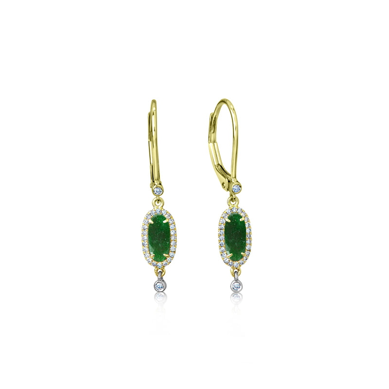 Dainty Emerald Drop Earrings