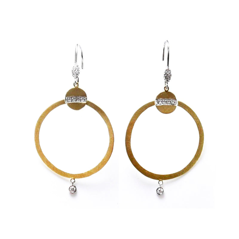 Brushed Gold Earring