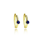 Blue Sapphire Huggies