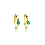 Emerald Huggies Yellow Gold