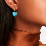 Turquoise Heart Statement Earrings