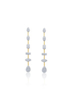 14 Kt Yellow Gold And .61 Ct Diamond Geometric Earrings