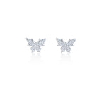 White Gold And Diamond Butterfly Studs