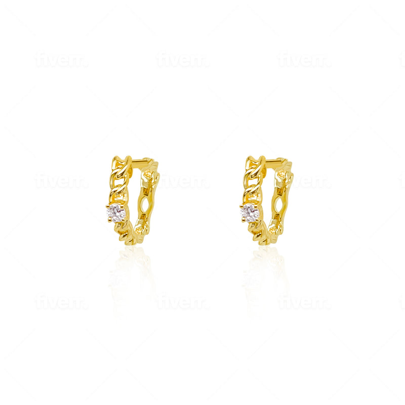 Yellow Gold Cuban Diamond Earrings *ONLINE EXCLUSIVE*