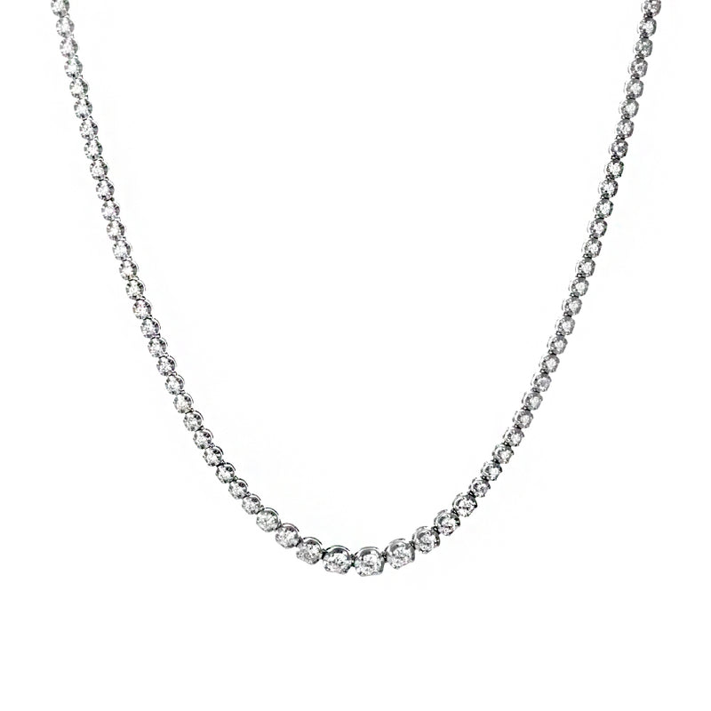 white gold 3 Carat Diamond Necklace