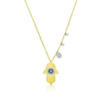 Hammered Hamsa Necklace
