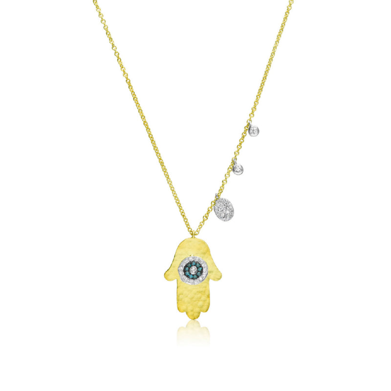 Hammered Hamsa Necklace