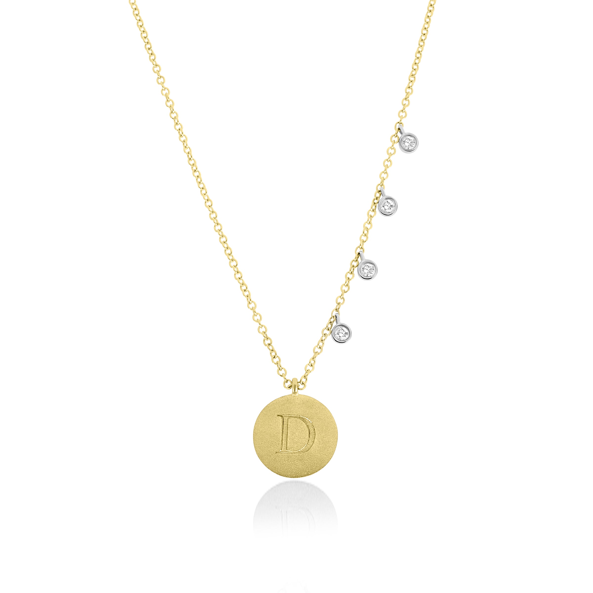 The Lulu Necklace - Small Initial Necklace - Gold, Silver | Misuzi