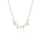 diamond initial necklace-Meira T 
