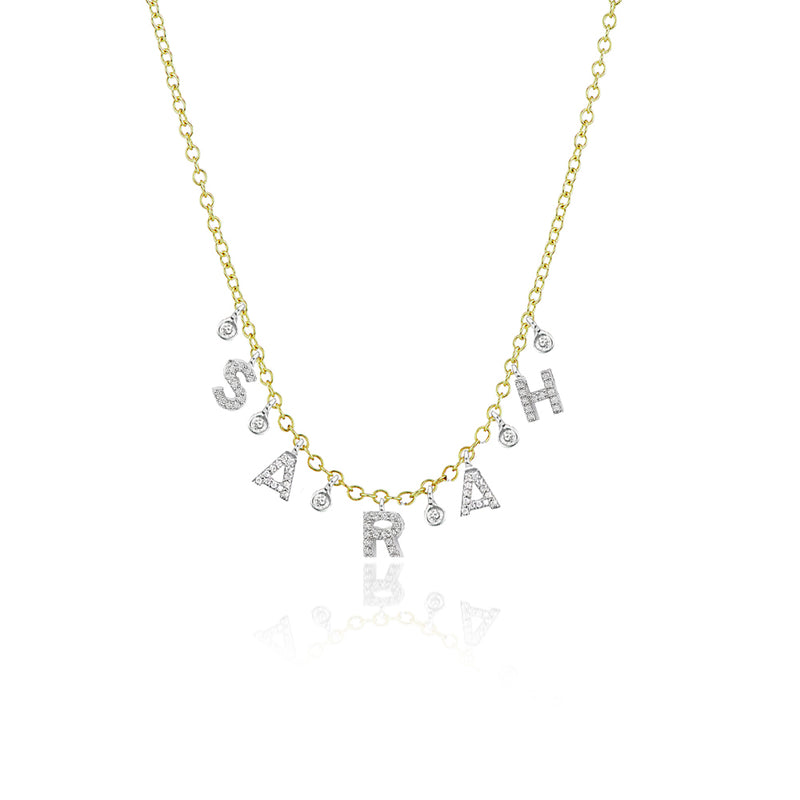 diamond intial necklace-Meira T 