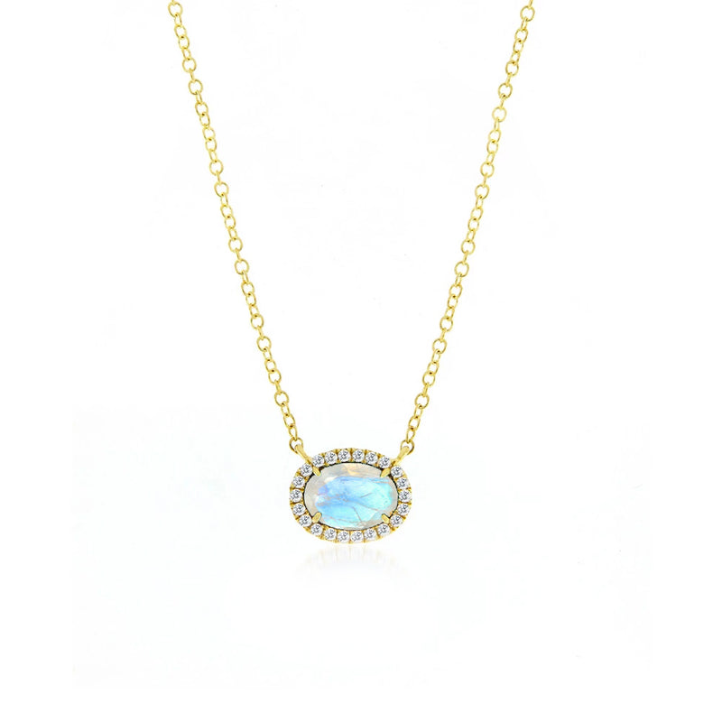Meira T Moonstone and Diamond Necklace