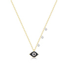 Sapphire, Evil Eye, Necklace, Diamond, Bezel Accents