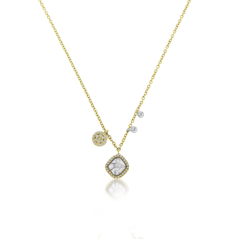 Rough Diamond Charm Necklace