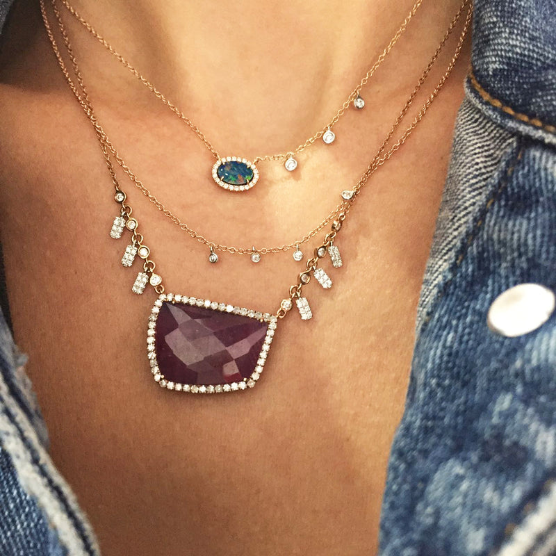 Meira T Australian Opal and Diamond Necklace